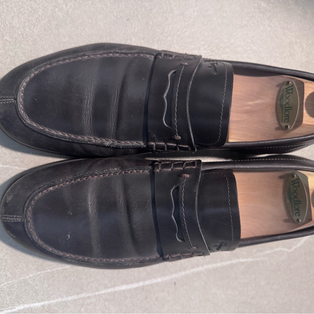 Salvatore Ferragamo Dark Brown Leather Loafers